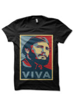 Fidel Castro Viva Black T-Shirt