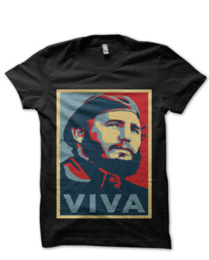 Fidel Castro Viva Black T-Shirt