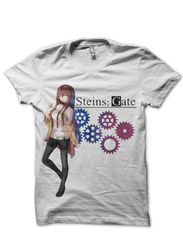 Steins Gate White T-shirt