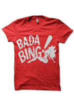 bada bing the sopranos red tshirt