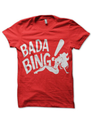 bada bing the sopranos red tshirt