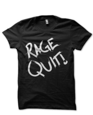RAGE QUIT Black Half Sleeve T-Shirt
