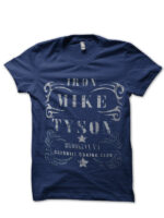 iron mike tyson navy blue tshirt