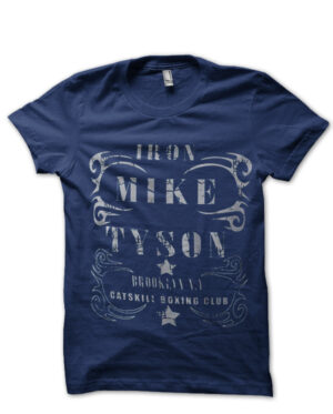 iron mike tyson navy blue tshirt