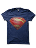 man of steel navy blue tshirt