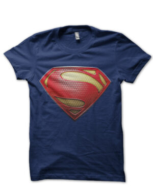 man of steel navy blue tshirt