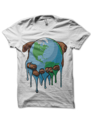 travis scott earth white tshirt