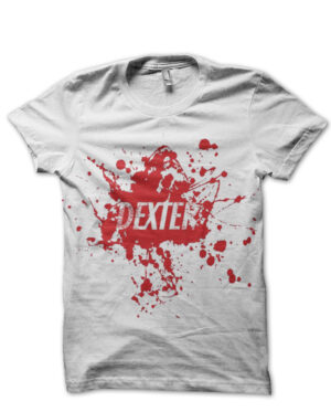 dexter blood white tshirt
