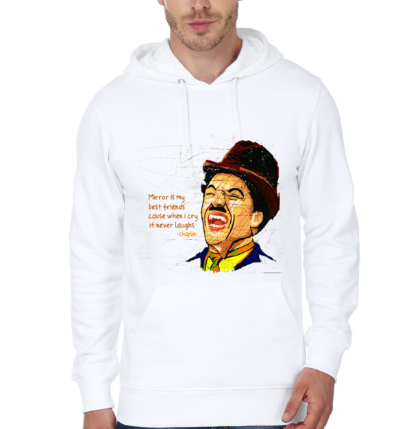 Chaplin Charlie White Hoodie