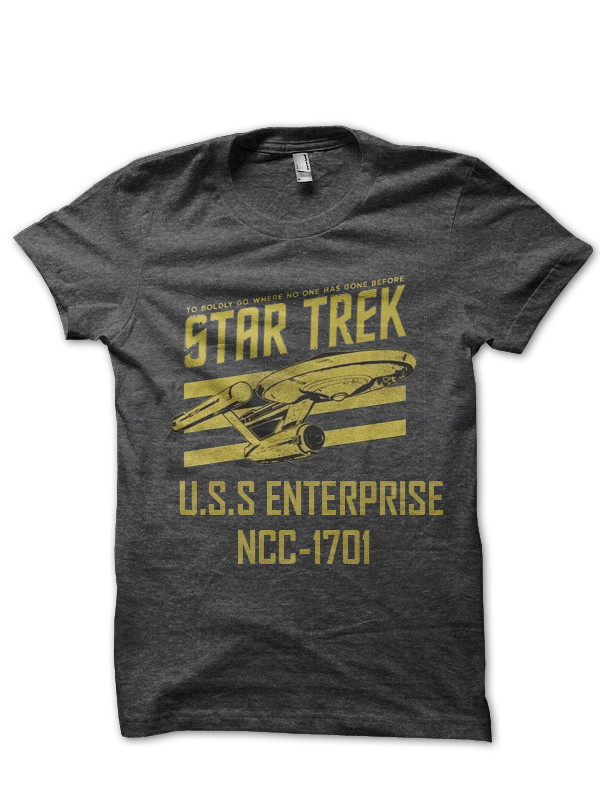 Star Trek Charcoal Grey T-Shirt - Supreme Shirts