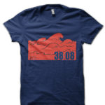 Alpine Ruby Waves Navy Blue T-Shirt