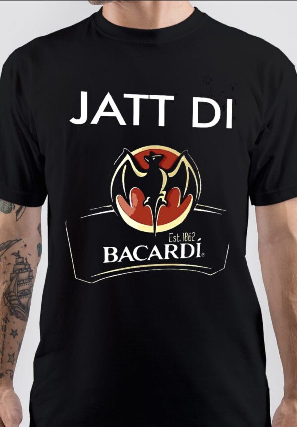 Jatt Di Bacardi Black Plus Size T-Shirt