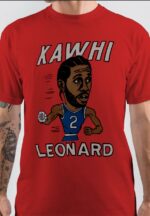 LA Clippers Kawhi Leonard Red T-Shirt