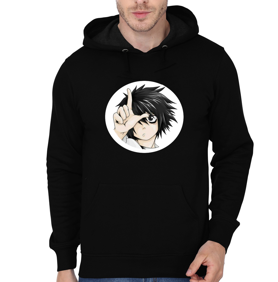 FASHION AND YOUTH Latest  Stylish Unisex Death Note Logo Anime Design  Printed Hoodie  Pullover Sweatshirts for Men  Women