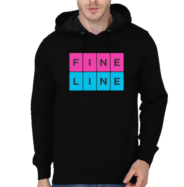 Fine Line Black Hoodie