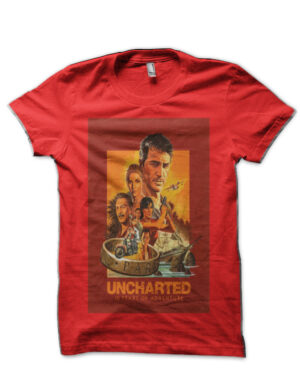 Uncharted Nathan Drake Red T-Shirt
