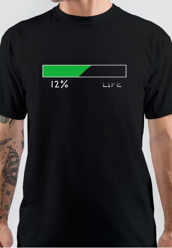 12% Life Black T-Shirt