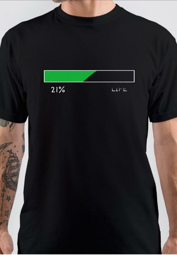 21% Life Black T-Shirt