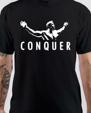 Arnold Schwarzenegger Conquer Black T-Shirt