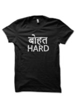 Bohot Hard Hinglish Print Black T-Shirt