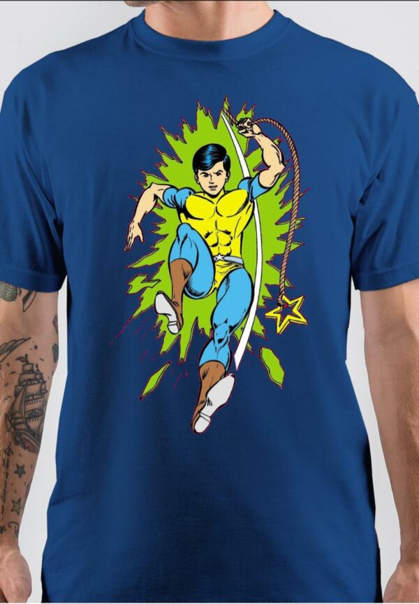 Captain Dhruv Raj Comics Royal Blue T-Shirt