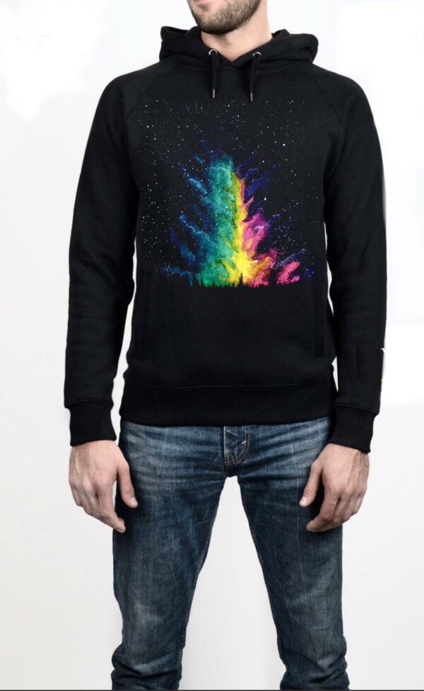 Colorful Sky Black Hoodie