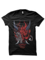 Cyber Punk samurai Black T-Shirt