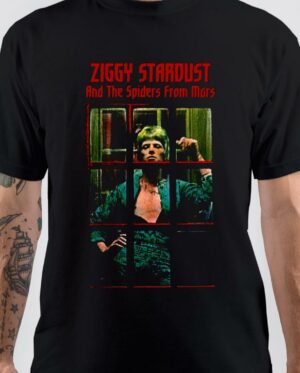 David Bowie Ziggy Stardust Black T-Shirt