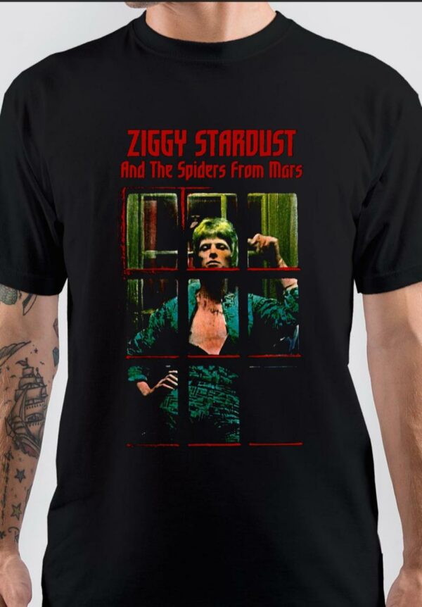 David Bowie Ziggy Stardust Black T-Shirt