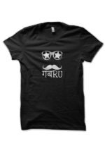 Gabru Hinglish Print Black T-Shirt