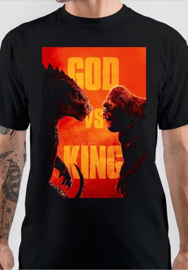 Godzilla Vs King Kong Black T-Shirt