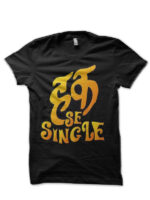 Haq Se Single Hinglish Print black T-Shirt