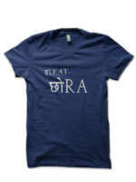 Halkat Chora Hinglish Print Navy Blue T-Shirt