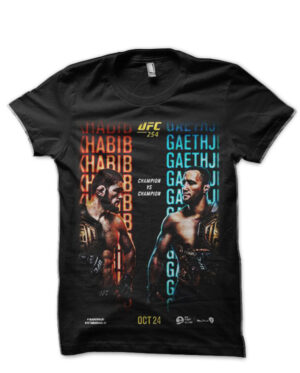 Justin Gaethje Vs Khabib UFC Event Black T-Shirt