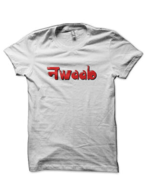 Nawab Hinglish Print White T-Shirt