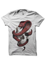 Philipp Plein Snake And Skull White T-Shirt