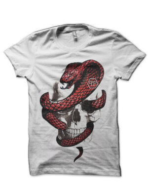 Philipp Plein Snake And Skull White T-Shirt