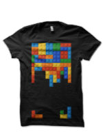 Tetris Bricks Game Black T-Shirt