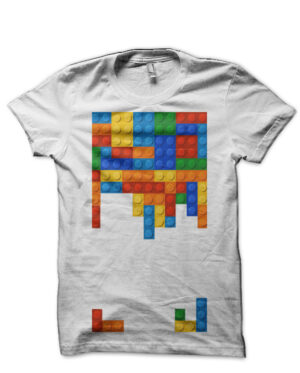 Tetris Bricks Game White T-Shirt