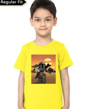 The Mandalorian Yellow Kids T-Shirt