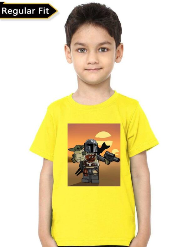 The Mandalorian Yellow Kids T-Shirt