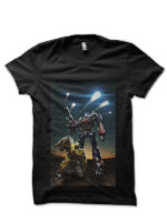 Transformers Optimus Prime And Bumblebee Black T-Shirt