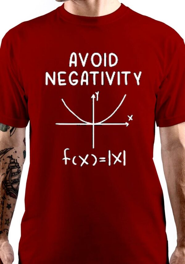 Avoid Negativity Funny Math T-Shirt