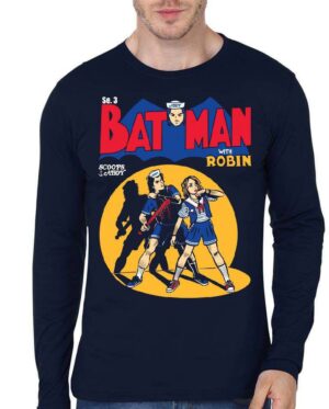 Bat Man With Robin Stranger Things Full Sleeve T-Shirt