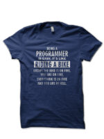 Being A Programmer Is Easy Navy Blue T-Shirt