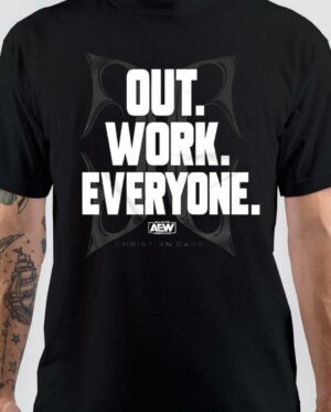 Christian Cage Out Work Everyone Black T-Shirt