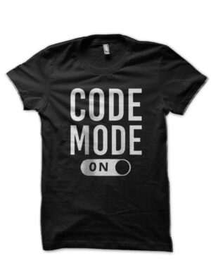 Code Mode On Black T-Shirt