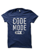 Code Mode On Navy Blue T-Shirt
