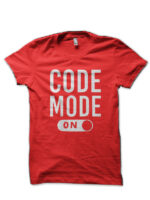 Code Mode On Red T-Shirt