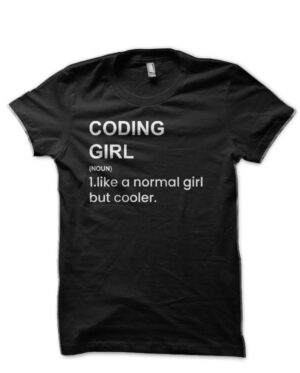 Coding Girl Black T-Shirt